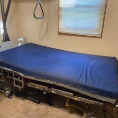 Hospital bed with Trapeze lift